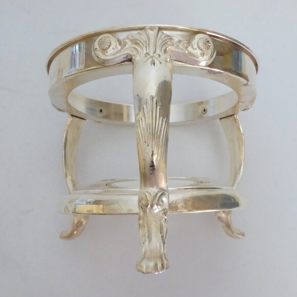 VINTAGE SHERIDAN SILVER CO. WARMING CHAFING DISH SILVER OVER COPPER 3 PIECE SET - Picture 11 of 16